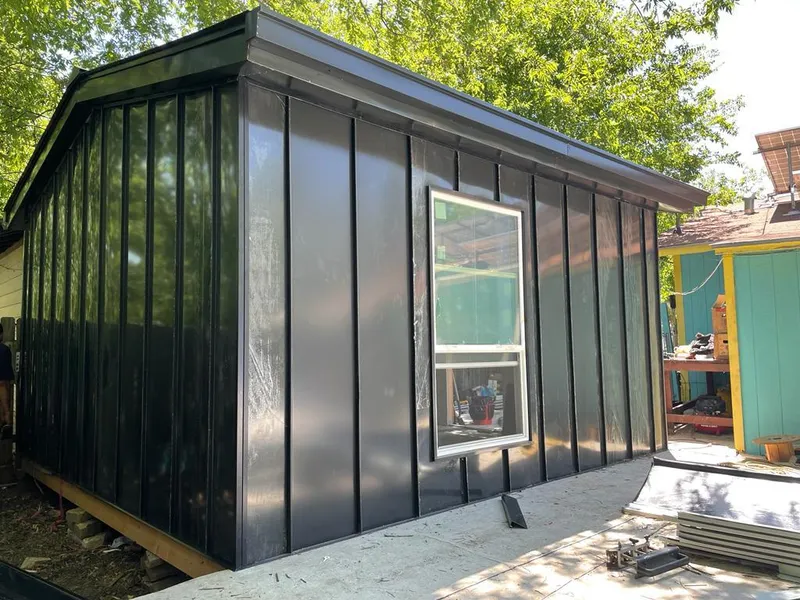 Black standing seam metal wall panels for Metal Roof Installation in Aloha